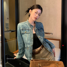 批发LINONEONE叛逆美式 重工水洗做旧舒适全棉蓝色牛仔<b class='q'>夹克</b>外套轻薄款