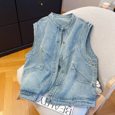 批发超好看时尚<b class='q'>牛仔</b><b class='q'>马甲</b>女时髦洋气2026春季新款百搭坎肩<b class='q'>背心</b>外套上衣