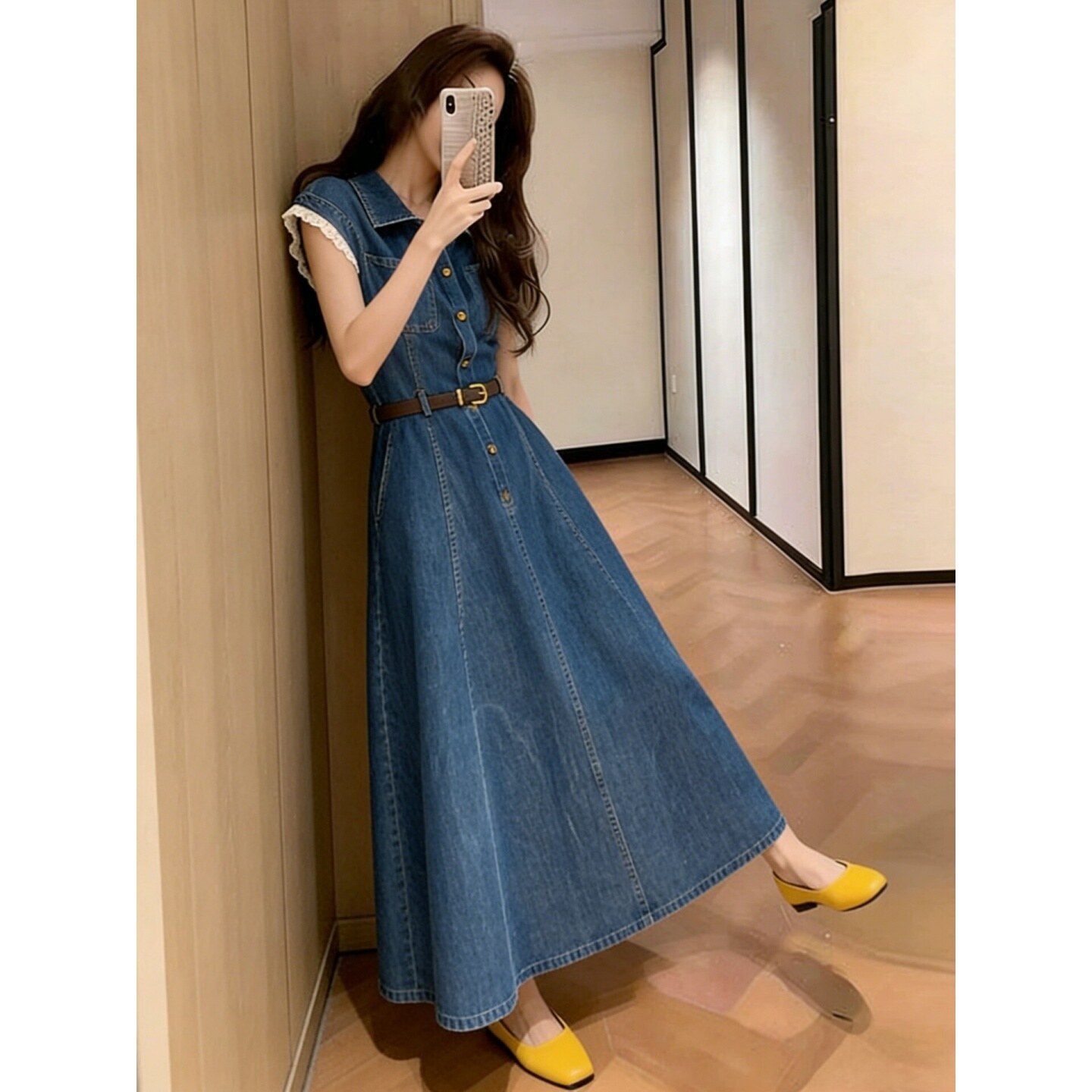 새로운 여성 의류 트렌드 클래식 패션 여름 한 부서 유럽 상품 부드러운 슬림해 보이는 2026 여름 새로운 드레스