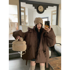 批发实拍<b class='q'>小熊</b>耳朵棉服外套冬季小个子棉衣面包服加厚保暖棉袄