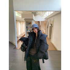 批发实拍<b class='q'>小熊</b>耳朵棉服外套冬季小个子棉衣面包服加厚保暖棉袄