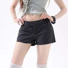 批发质感新品｜淡人感单品｜气质<b class='q'>西装</b>条纹 低腰时髦舒适短裤