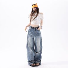 批发新品预览｜重工泼墨质感｜出片单品｜破洞折边松弛<b class='q'>牛仔</b>