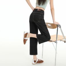 批发八分裤<b class='q'>牛仔裤</b><b class='q'>女</b>2026秋季新款低腰不褪色弹力复古休闲显瘦九分裤