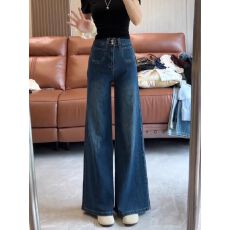 批发美式辣妹复古微喇牛仔<b class='q'>裤</b>女小个子宽松弹力显瘦百搭慵懒感拖地长<b class='q'>裤</b>