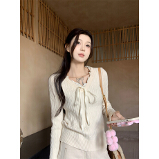 批发实拍实价~麻花毛衣女2024秋冬新款慵懒风<b class='q'>假两件</b>拼接高级感<b class='q'>针织衫</b>