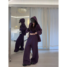 批发实拍实价~时尚套装女宽松<b class='q'>百搭</b>卫衣外套阔腿裤子内搭吊带背心上衣