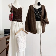 批发性感辣妹蕾丝钩花无袖吊带背心女<b class='q'>秋</b>冬2026韩系ins时髦上衣