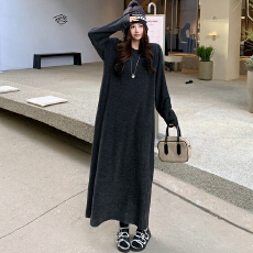 批发实拍新款 2025秋冬打底保暖抓毛裙子宽松长款懒人<b class='q'>连衣裙</b>