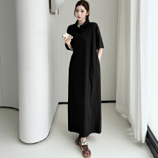 批发实拍新款 2026夏季POLO领休闲松弛显瘦<b class='q'>T</b><b class='q'>恤</b>裙翻领长款连衣裙