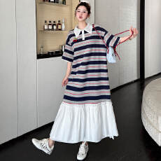 批发实拍新款 2026夏季韩版经典时尚立体毛毡樱桃半开翻领T恤连衣<b class='q'>裙</b>