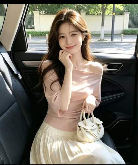 순수한 욕망 바람 하나 의류 기타 착용 나팔 소매 얼음 센스 반팔 니트 스웨터 여름 디자인 센스 작은 대중 허리 수축 슬림해 보이는 맨위
