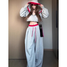 批发原版质量辣妹卫衣套装女秋季慵懒松弛感两件套