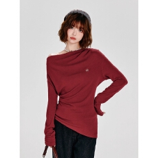 批发实价 官图+原版质量斜领<b class='q'>长袖</b><b class='q'>t</b><b class='q'>恤</b>不规则百搭打底衫上衣