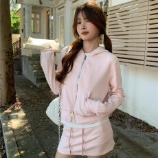 批发金靓 官图现货+原版质量休闲印花卫衣外套高腰<b class='q'>短裤</b><b class='q'>运动</b>套装