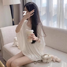 批发原版质量夏季慵懒韩系温柔<b class='q'>莫代尔</b>棉防晒<b class='q'>T</b><b class='q'>恤</b>