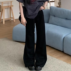 批发金靓 官图【现货+原版质量】不贴腿微喇休闲裤女春秋显瘦喇叭裤