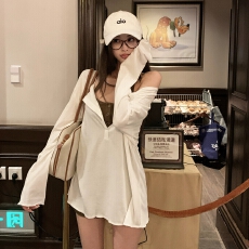 批发金靓 官图【现货 原版做法】套头薄款白色防晒罩衫女慵懒风<b class='q'>上衣</b>