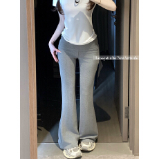 批发实拍慵懒感休闲<b class='q'>裤</b>女春夏针织微喇<b class='q'>裤</b>显瘦阔腿<b class='q'>裤</b><b class='q'>宽松</b>垂感拖地<b class='q'>裤</b>长<b class='q'>裤</b>