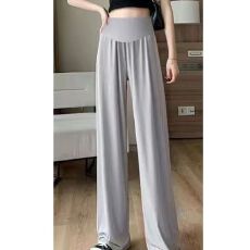 批发孕妇装韩版夏季薄款外穿阔腿裤时尚冰丝透气大码遮肚不显怀托腹裤