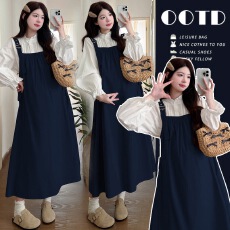 批发实拍现现 新品~2026春季甜美减龄<b class='q'>可爱</b>宽松韩版孕妇装<b class='q'>连衣裙</b>套装