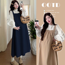 批发实拍现现 新品~2026春季甜美减龄<b class='q'>可爱</b>宽松韩版孕妇装<b class='q'>连衣裙</b>套装