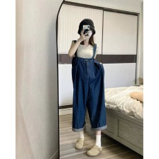 批发新款现~ 2026孕妇装春夏季新款韩版休闲简约<b class='q'>牛仔</b><b class='q'>背带裤</b>