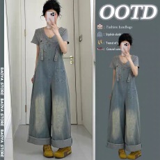 批发实拍 2026孕妇装春夏季新款韩版休闲牛仔背带裤