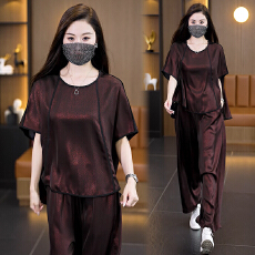 批发实拍2026夏装新款高端时尚显瘦遮肉胖妹妹两件套气质大码女装套装