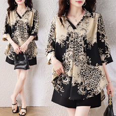 批发实拍2026夏季新款大码时尚设计韩版气质宽松遮肉显瘦衬衫休闲上衣