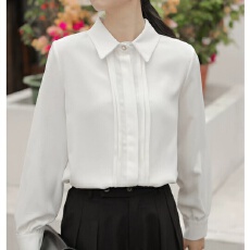 批发名媛风气质衬衫上衣春装新款休闲百搭OL时尚韩版洋气淑女长袖衬衣