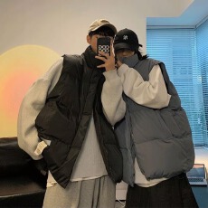 批发美式运动马甲棉服男足球训练跑步背心加厚马夹外套<b class='q'>冬</b>坎肩