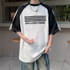 实拍 短袖t恤男女情侣夏季潮牌宽松情侣衣服美式复古休闲半袖体恤