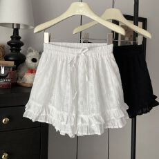 批发法式<b class='q'>蕾丝</b>花边阔腿裤女春夏季宽松休闲洋气百搭打底a字短裤热裤子