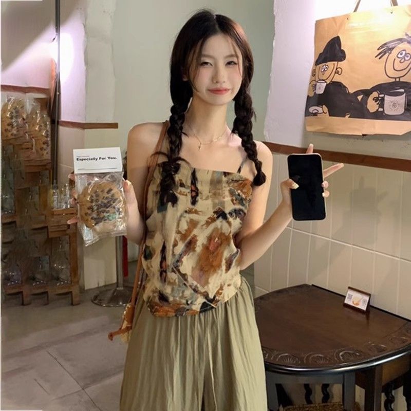 시솽 반나 홀치기 염색 백리스 캐미솔 여름 외출용 태국 사람 스타일 운남 착용 가져 가라. 삼아 해변가 앞치마 맨위