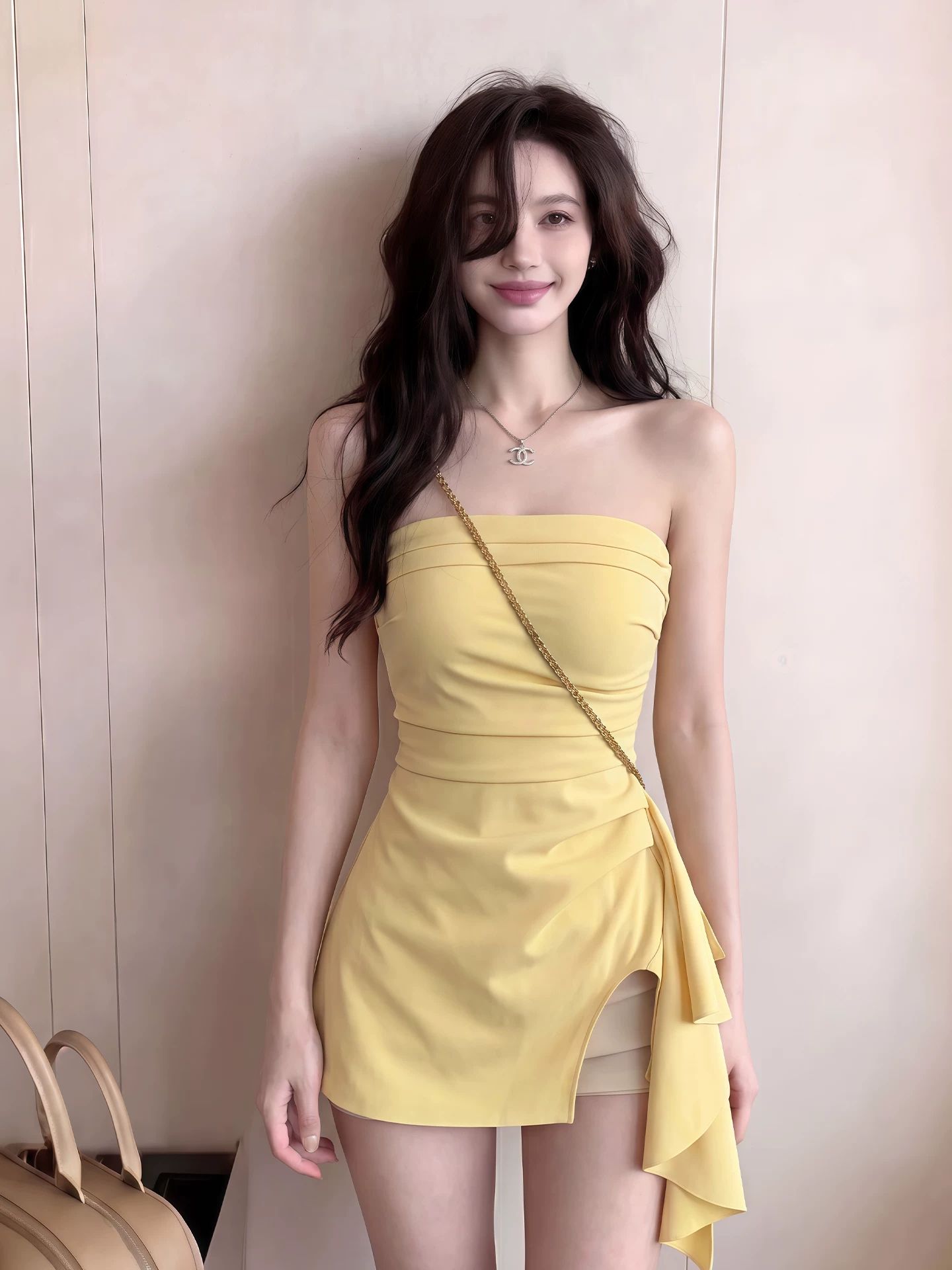 순수한 욕망 핫걸 바람 민소매 튜브탑 조끼 여름 새로운