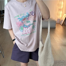 批发唯品会品质印花<b class='q'>圆领</b>短袖<b class='q'>T</b><b class='q'>恤</b>女