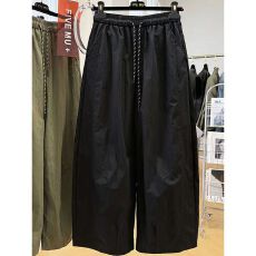 批发秋装新款大码女装韩版慵懒风松弛感裤宽松休闲裤阔腿灯笼裤