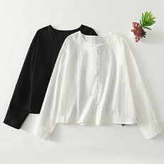 批发实拍春装大码<b class='q'>女</b>装高级感新中式复古轻国风高端亚麻圆领<b class='q'>开衫</b>衣