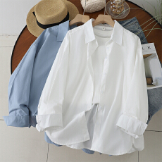 批发实拍2026早春韩版韩系慵懒风宽松休闲纯棉长袖衬衫廓形气质上衣