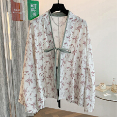 批发实拍2026早春新中式国风汉服上衣宽松显瘦长袖衬衫