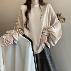 批发实拍春装新款外单外贸韩国韩版东南亚长袖<b class='q'>打底衫</b>衬衫衬衣外套上衣