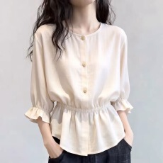 批发<b class='q'>夏</b>装新款独特漂亮超好看上衣女法式设计感小众时尚气质女装衬衫