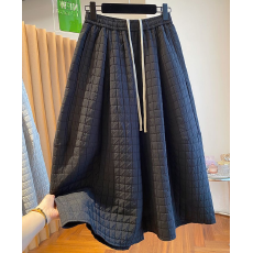 批发秋装新款韩系夹棉格纹八分阔腿裤女宽松显瘦慵懒风直筒<b class='q'>休闲</b>裤