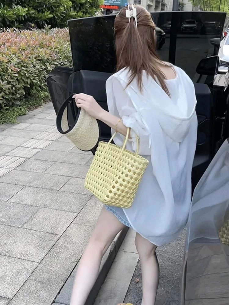 2026 여름 새로운 후드 통기성 자외선 차단 의류 에어컨 셔츠 긴팔 셔츠 재킷 루즈핏 슬림해 보이는 맨위