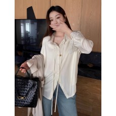 批发大码法式温柔风V领蕾丝拼接系带衬衫女早春胖mm显瘦叠穿打底上衣