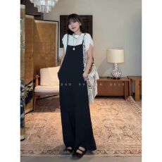 批发<b class='q'>大码</b>女装法试气质高腰背带阔腿裤2026夏季微胖百搭显瘦长裤