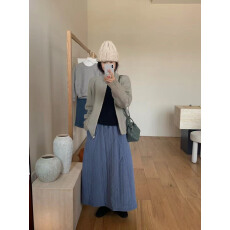 批发3months白色夹棉半身裙女日系秋<b class='q'>冬</b>季2023年新款宽松加厚长棉裙子