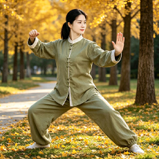 批发实拍 太极服套装高端改良八段锦练功服瑜伽禅意居士服两件套