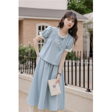 批发实拍2026夏季新款松紧腰蕾丝花边拼接牛仔半身裙